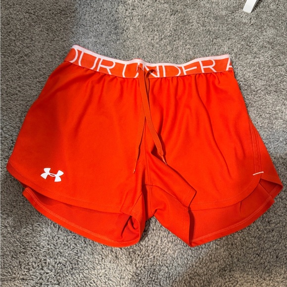 Under Armour Pants - Under Armour Women's Bright Orange Athletic Shorts